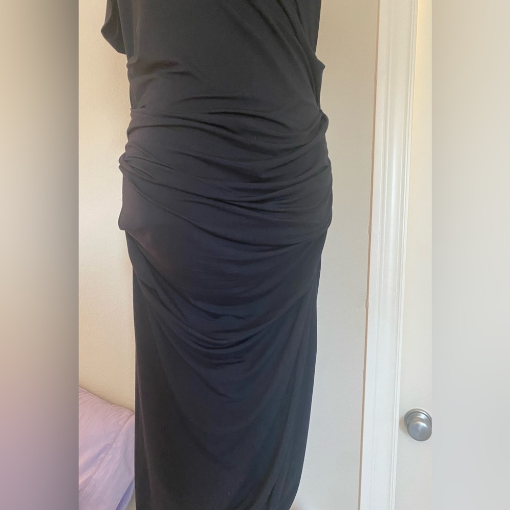 DKNY long black  short sleeve dress size M
